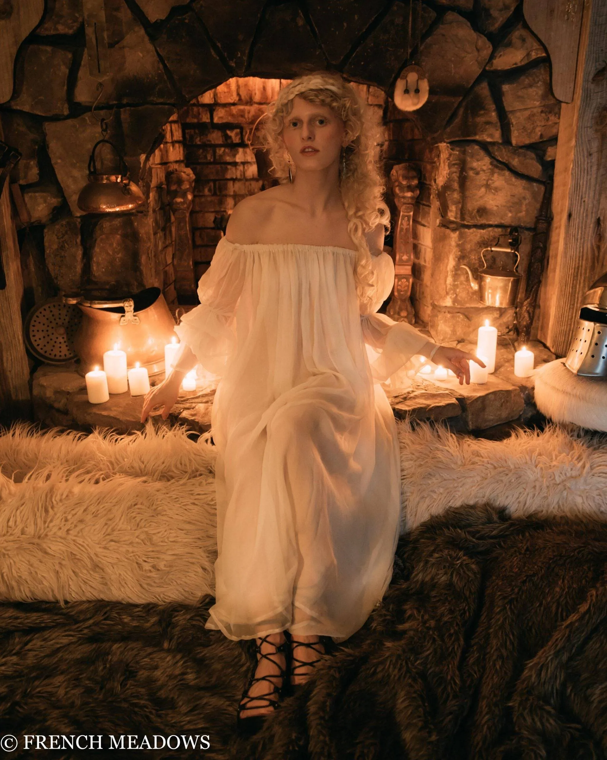 Ivory Silk Chiffon Chemise