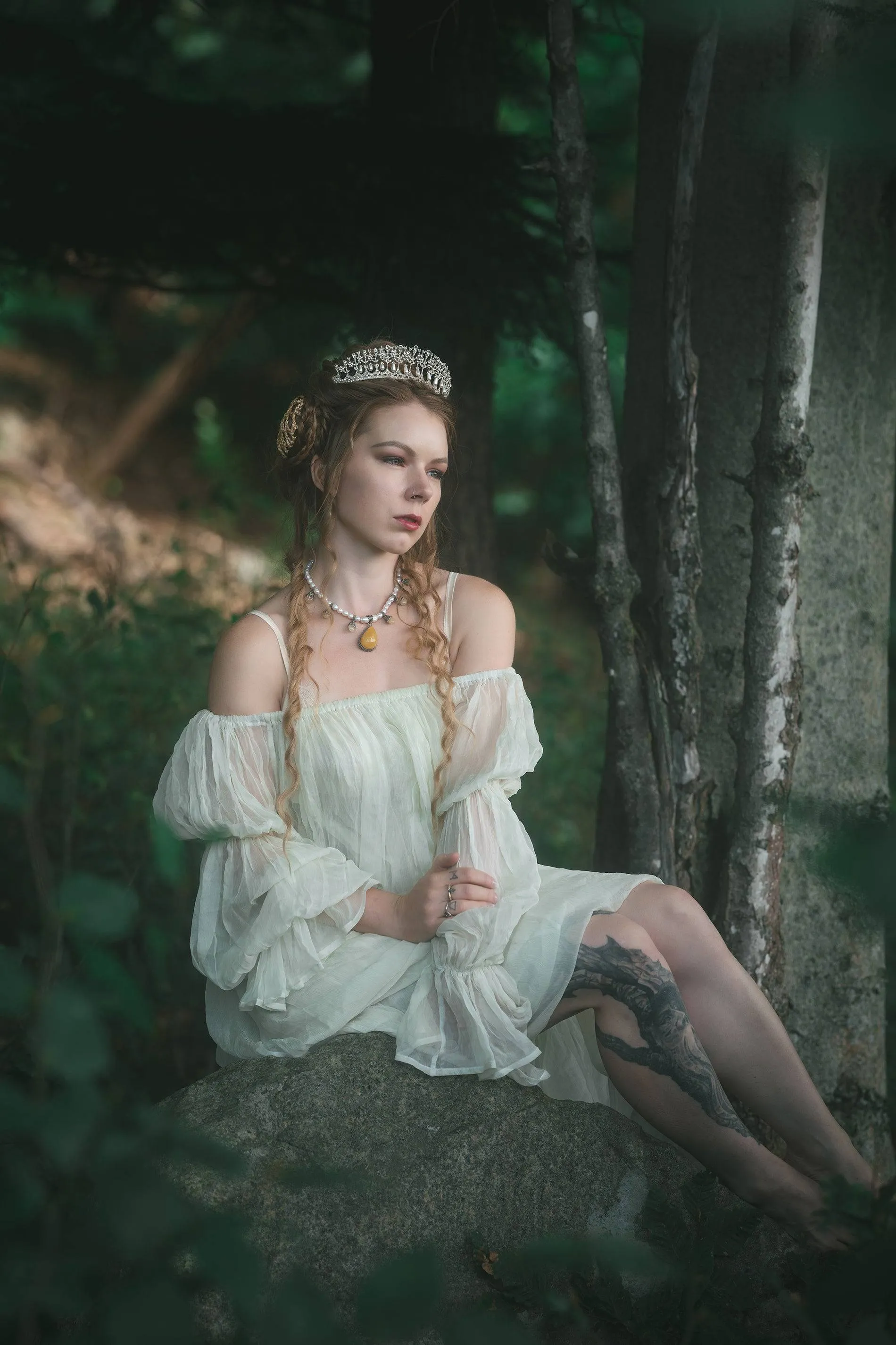 Ivory Silk Chiffon Chemise