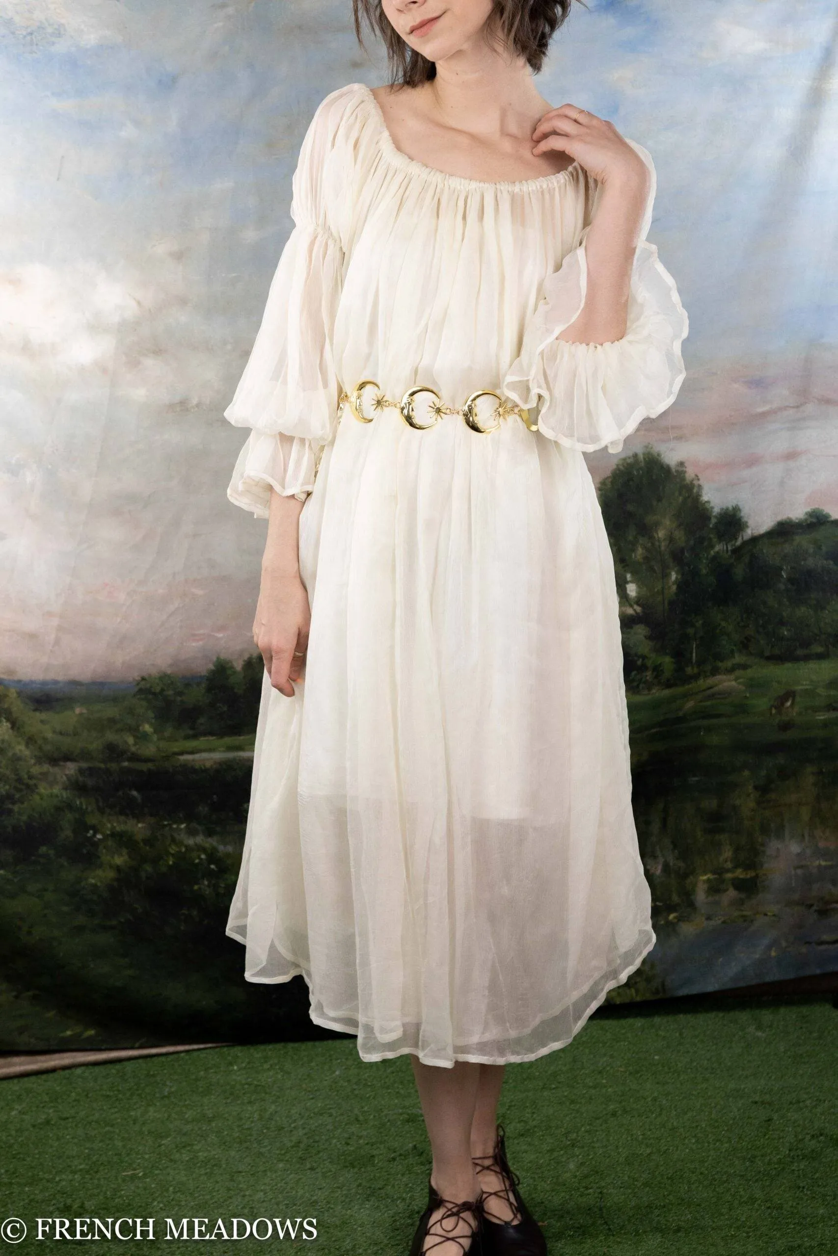 Ivory Silk Chiffon Chemise