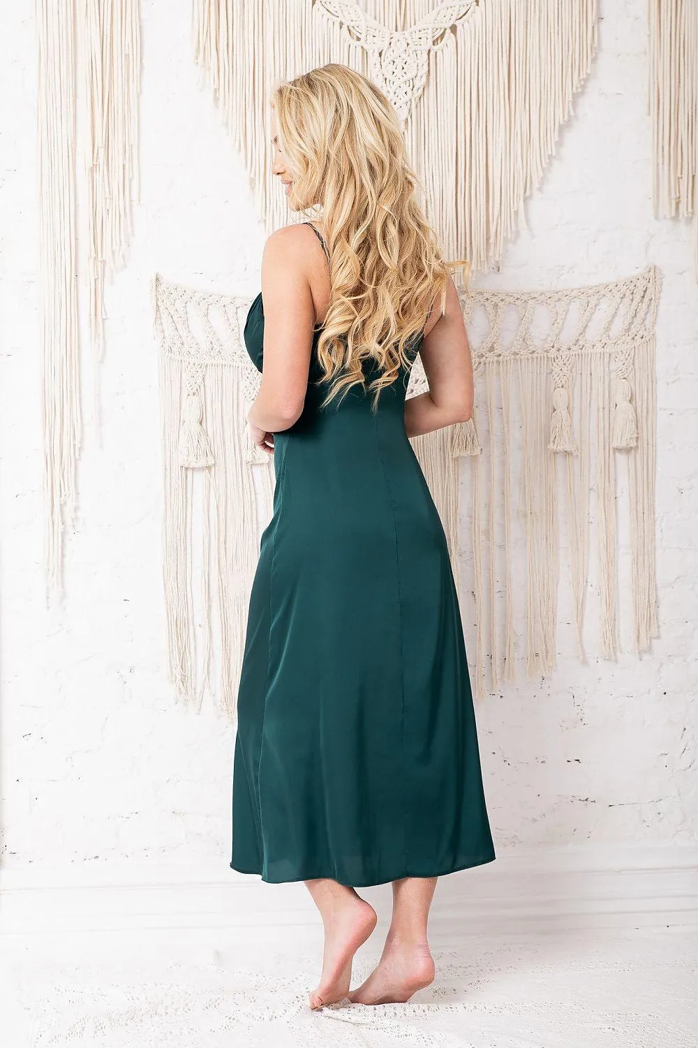 Kalimo high-quality satin, resembling silk nightgown