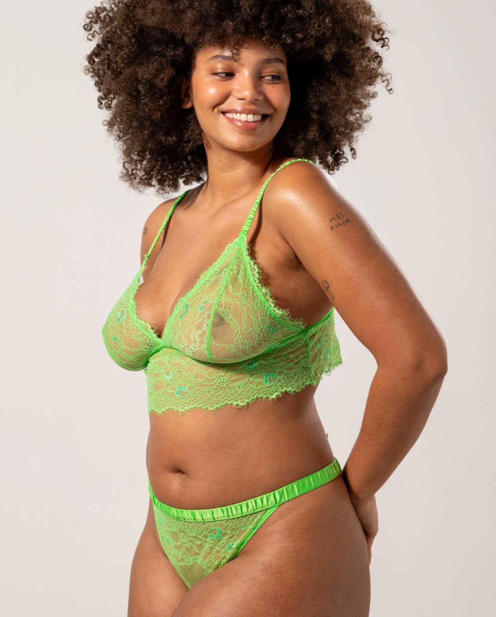 Lace Bralette Top Mint Green