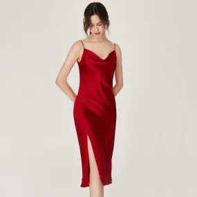 Ladies Silk Split Hem Nightgown 100% Mulberry Silk  Sleepwear