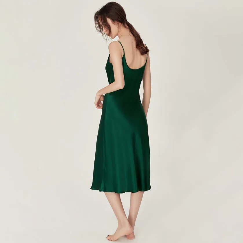 Ladies Silk Split Hem Nightgown 100% Mulberry Silk  Sleepwear