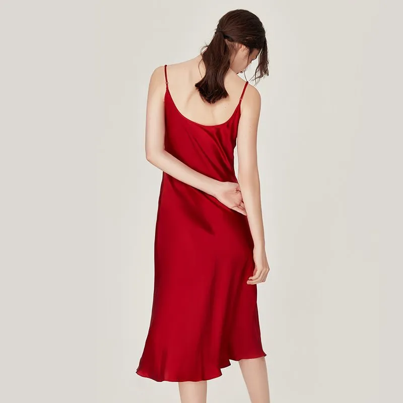 Ladies Silk Split Hem Nightgown 100% Mulberry Silk  Sleepwear