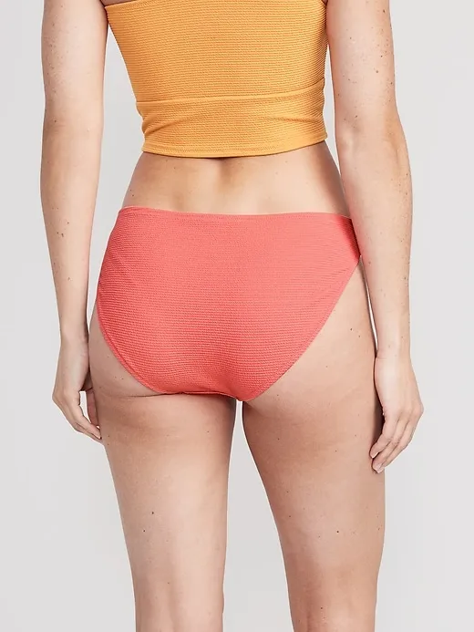 Low-Rise Classic Pucker Bikini Swim Bottoms