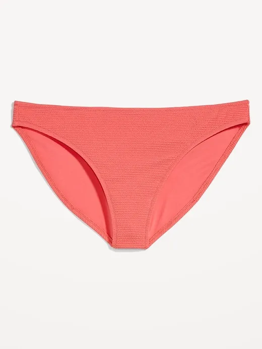 Low-Rise Classic Pucker Bikini Swim Bottoms