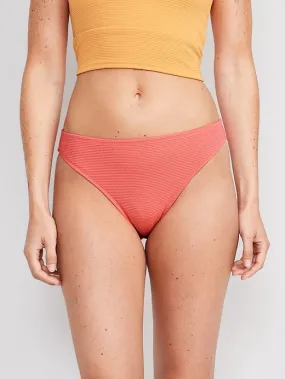Low-Rise Classic Pucker Bikini Swim Bottoms