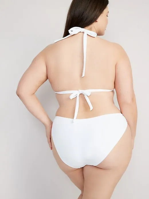 Low-Rise Classic Pucker Bikini Swim Bottoms