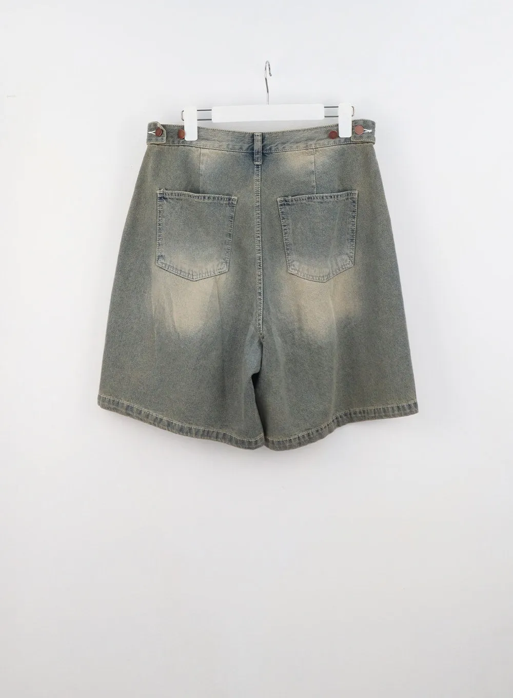 Low Rise Denim Bermuda Pants CU316