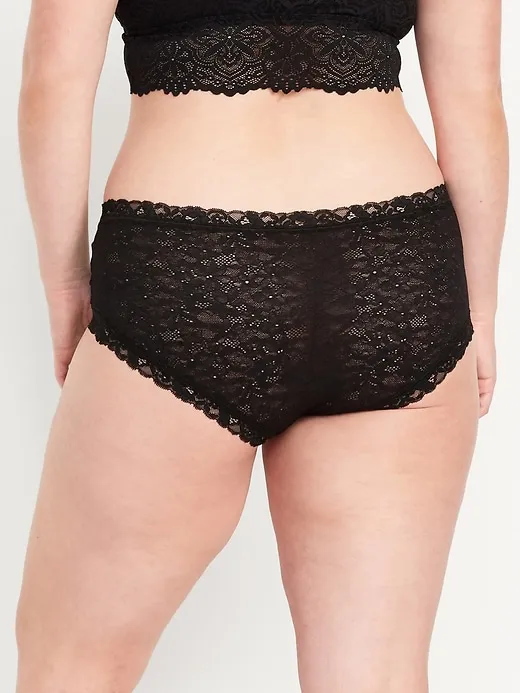 Low-Rise Lace Hipster Underwear
