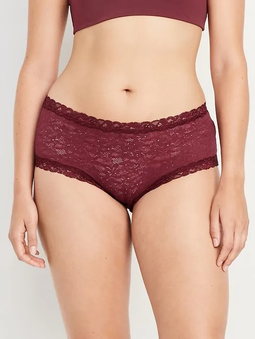 Low-Rise Lace Hipster Underwear