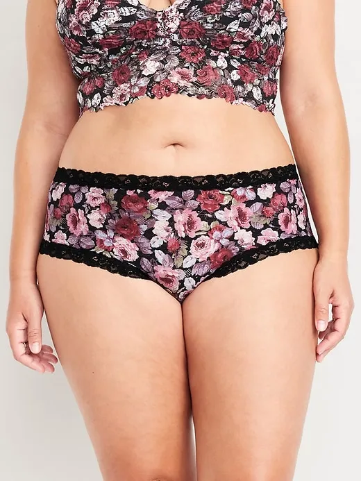 Low-Rise Lace Hipster Underwear