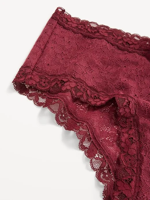Low-Rise Lace Hipster Underwear
