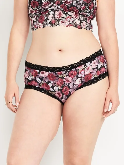 Low-Rise Lace Hipster Underwear