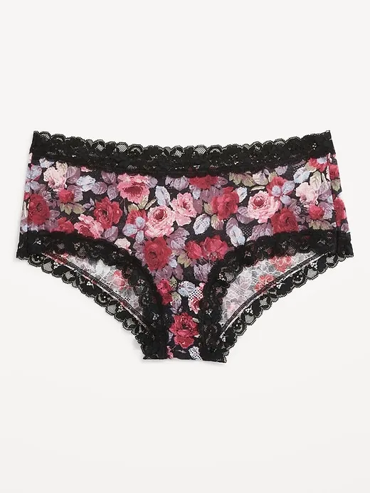 Low-Rise Lace Hipster Underwear