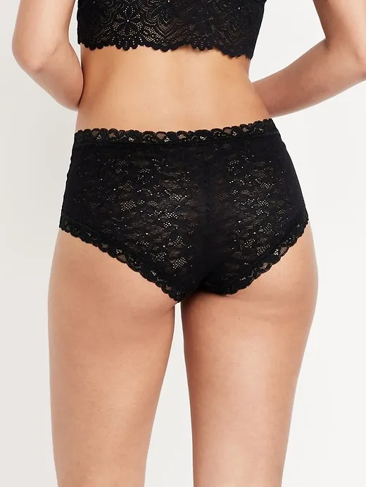 Low-Rise Lace Hipster Underwear