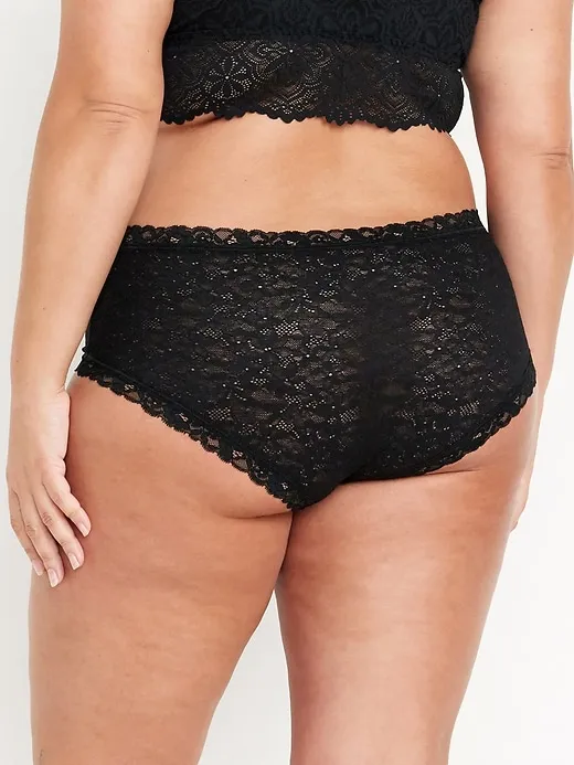 Low-Rise Lace Hipster Underwear