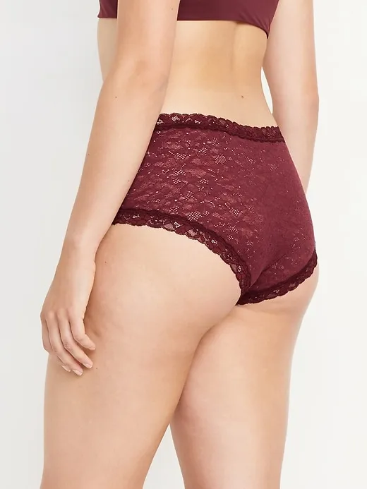 Low-Rise Lace Hipster Underwear