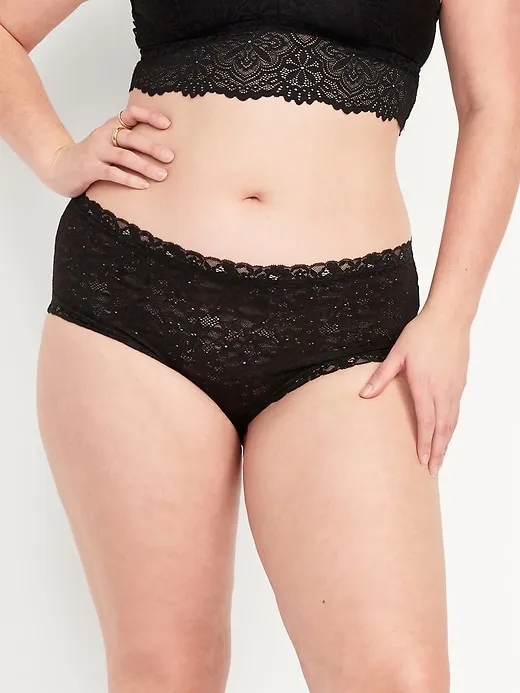 Low-Rise Lace Hipster Underwear