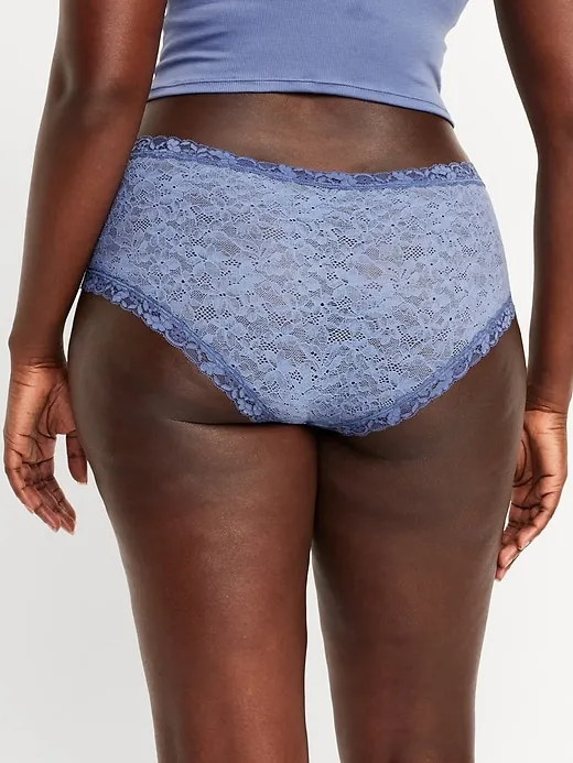 Low-Rise Lace Hipster Underwear