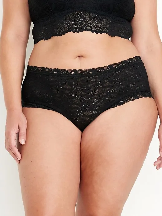 Low-Rise Lace Hipster Underwear