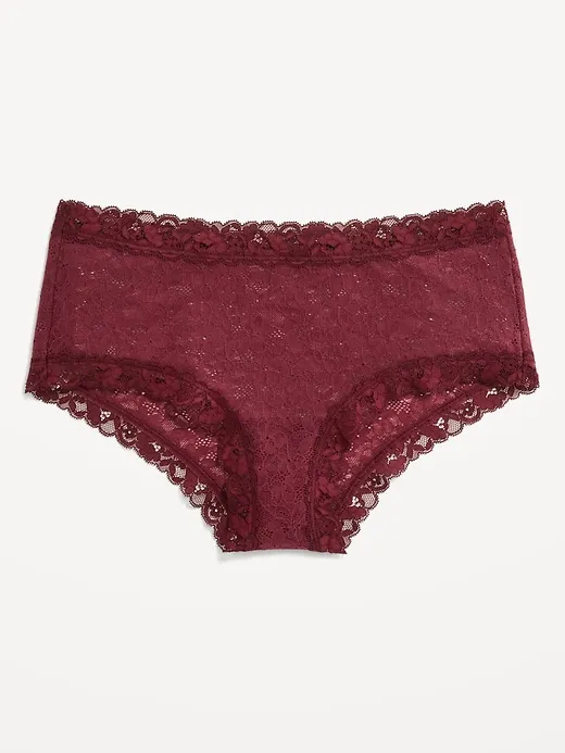 Low-Rise Lace Hipster Underwear