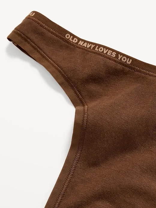 Low-Rise Logo Graphic Thong Underwear