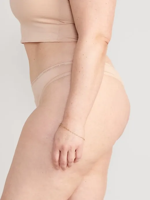 Low-Rise Logo Graphic Thong Underwear