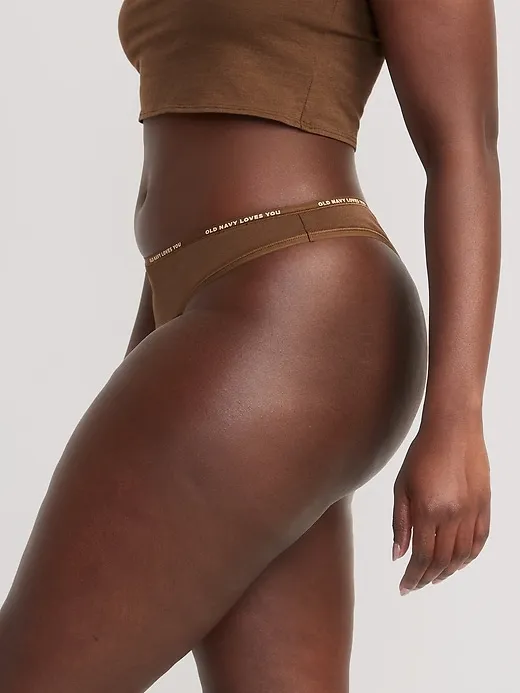 Low-Rise Logo Graphic Thong Underwear
