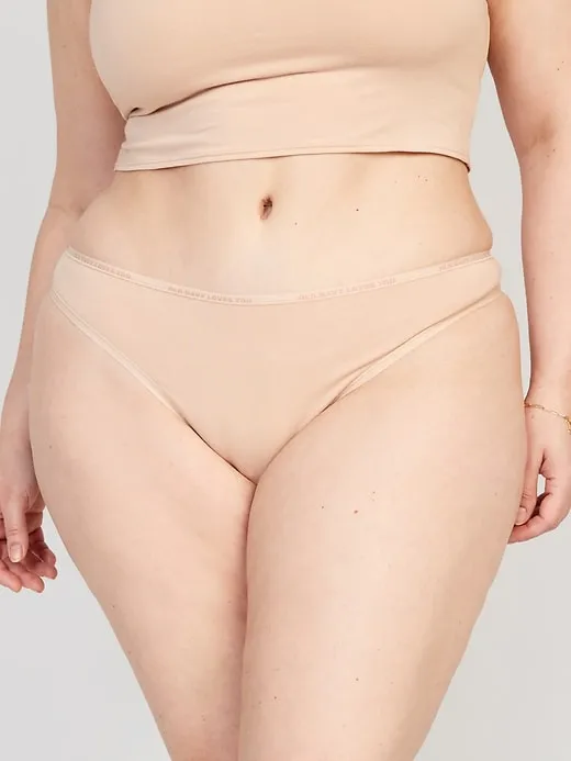 Low-Rise Logo Graphic Thong Underwear