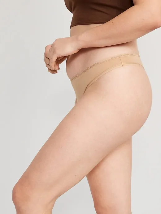 Low-Rise Logo Graphic Thong Underwear