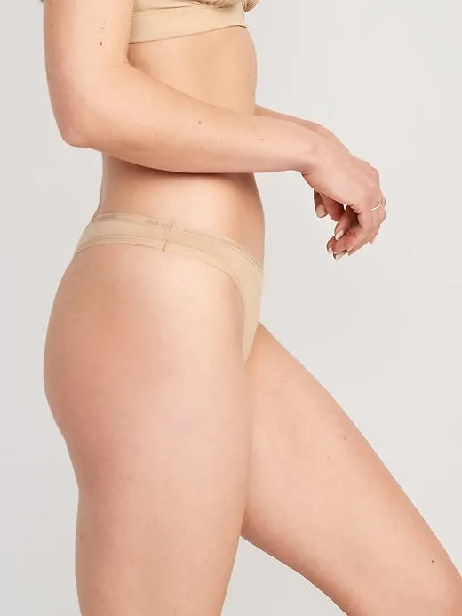 Low-Rise Logo Graphic Thong Underwear