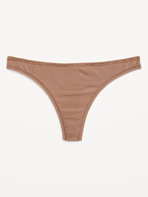 Low-Rise Logo Graphic Thong Underwear