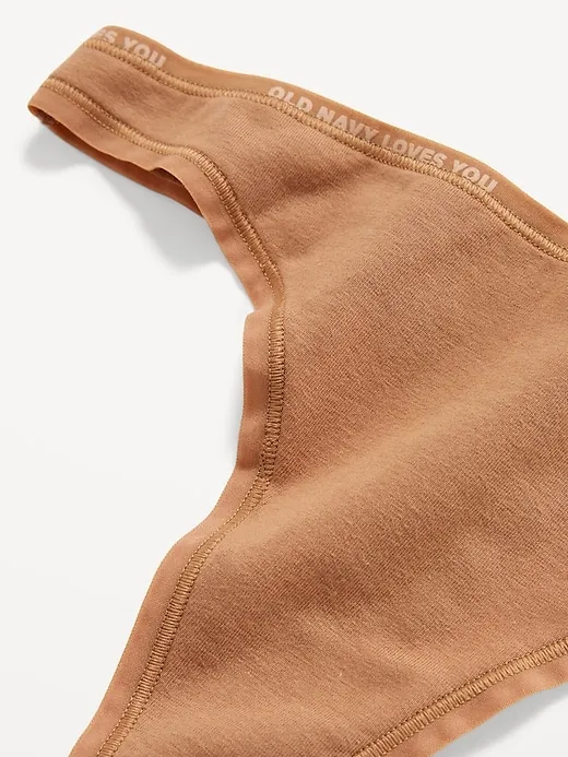 Low-Rise Logo Graphic Thong Underwear