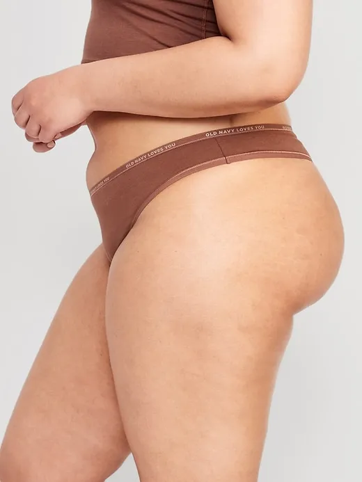 Low-Rise Logo Graphic Thong Underwear