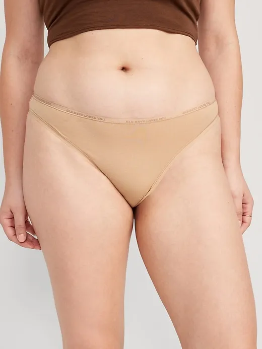 Low-Rise Logo Graphic Thong Underwear