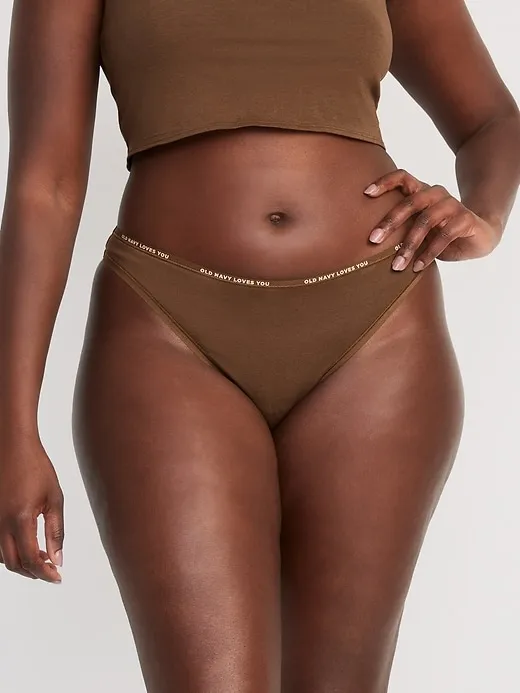 Low-Rise Logo Graphic Thong Underwear