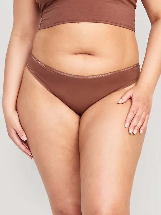 Low-Rise Logo Graphic Thong Underwear