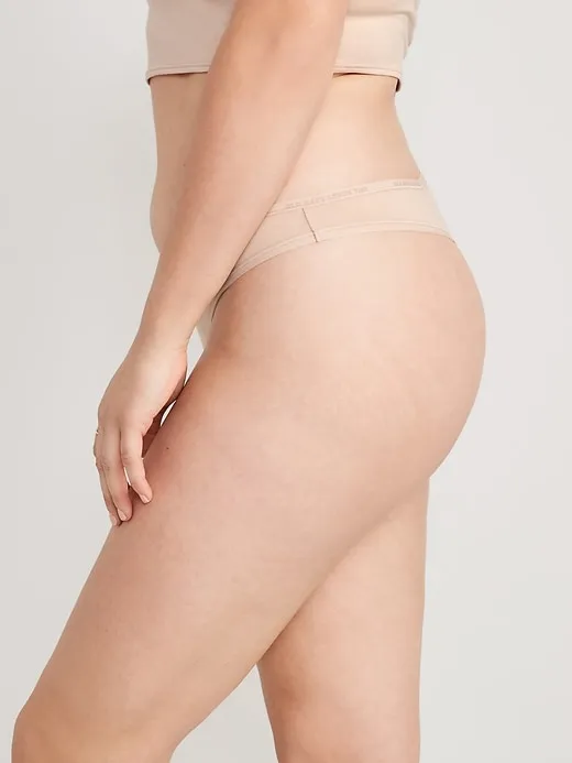 Low-Rise Logo Graphic Thong Underwear