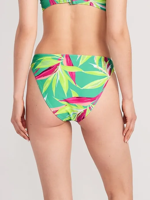 Low-Rise V-Front French-Cut Bikini Swim Bottoms
