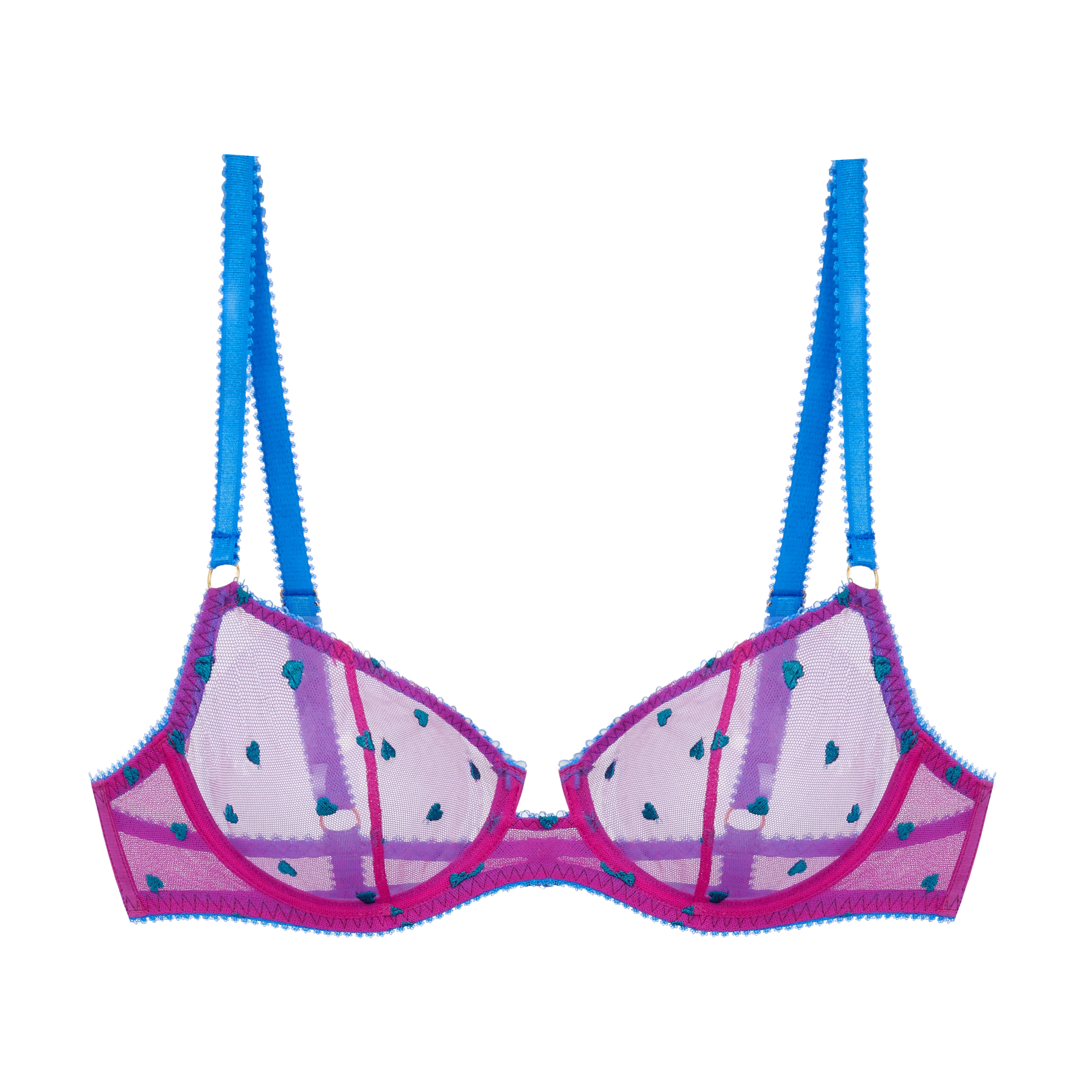 Mabel Heart Embroidery Underwire Bra