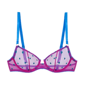 Mabel Heart Embroidery Underwire Bra