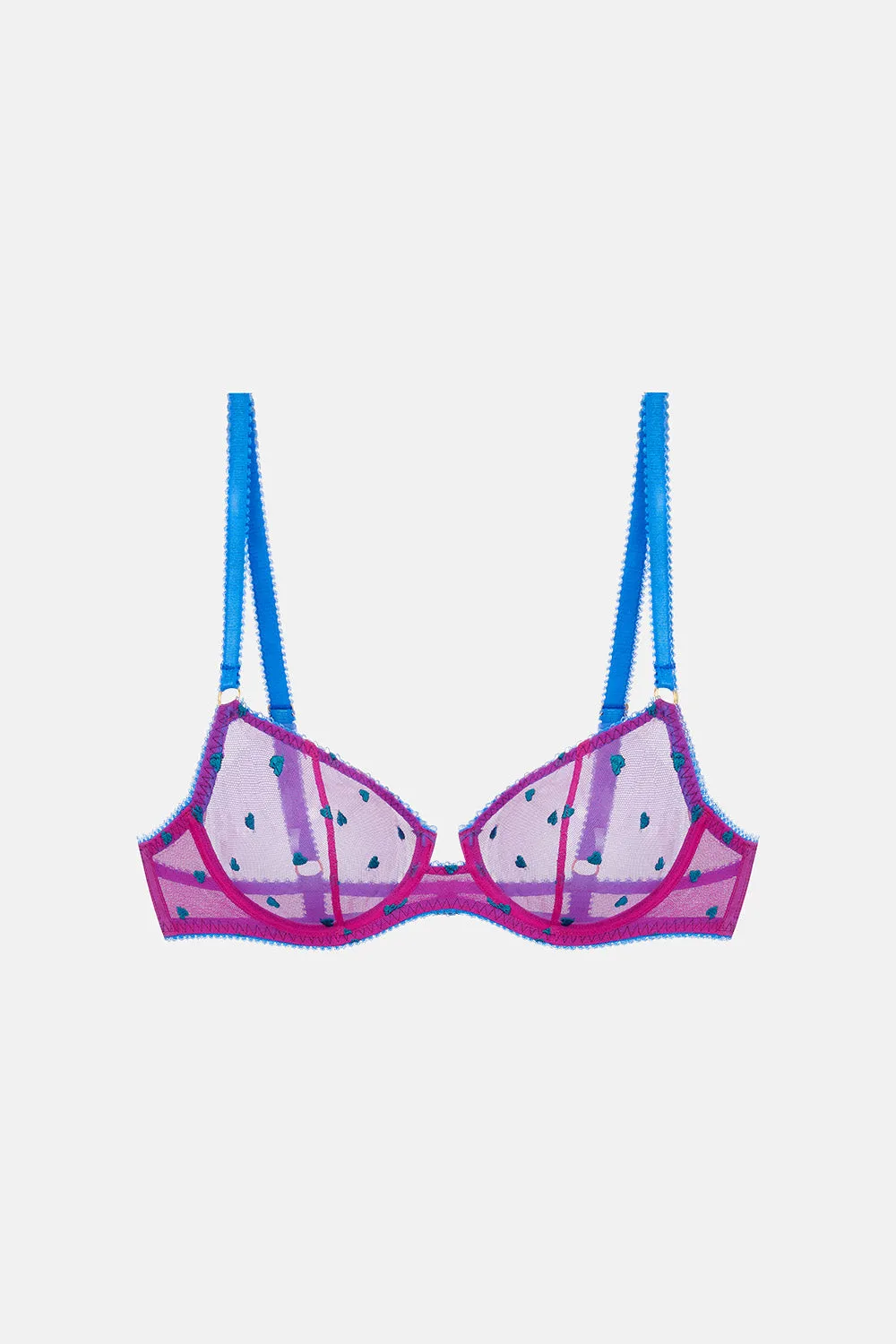 Mabel Heart Embroidery Underwire Bra