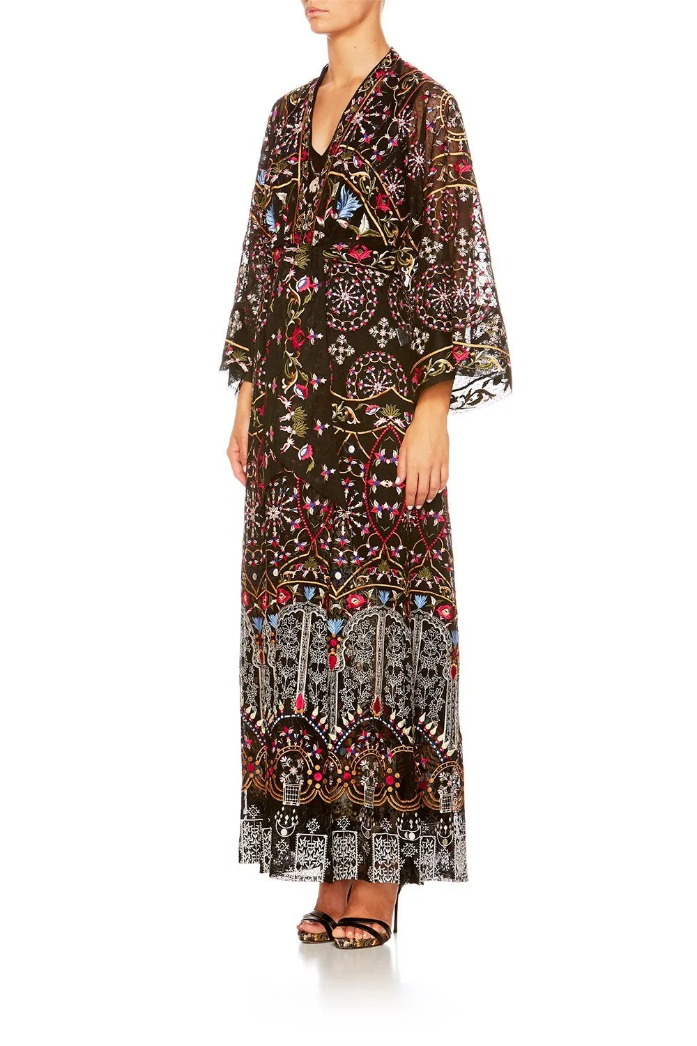 MESH ROBE WITH ELASTIC WAIST BACK CHAMBER OF REFLECTIONS