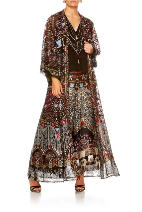 MESH ROBE WITH ELASTIC WAIST BACK CHAMBER OF REFLECTIONS
