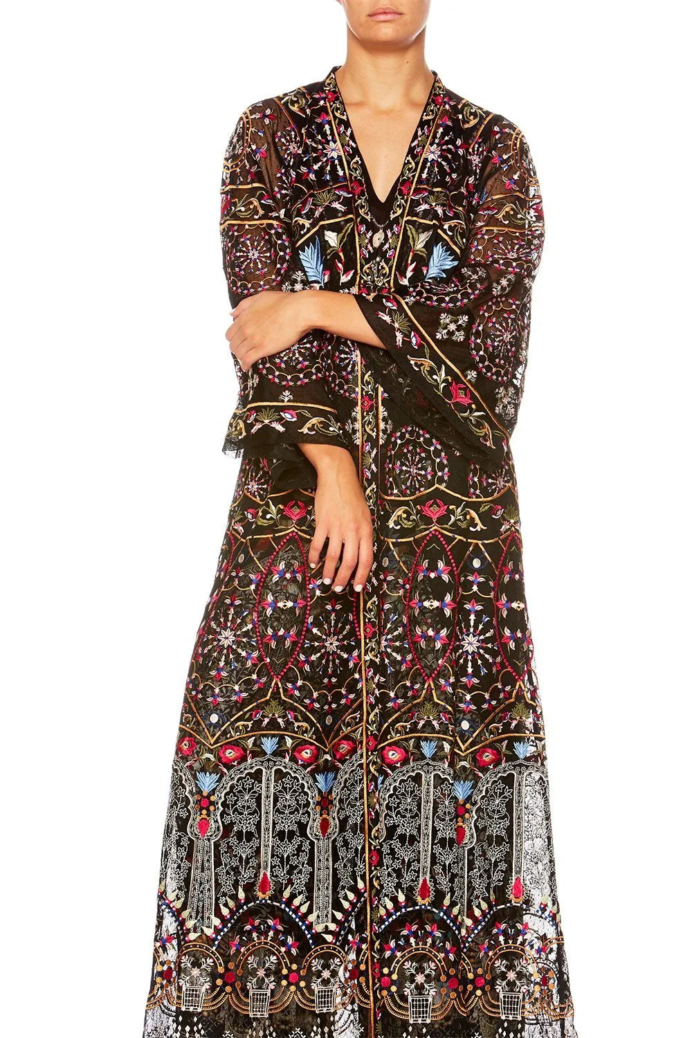 MESH ROBE WITH ELASTIC WAIST BACK CHAMBER OF REFLECTIONS
