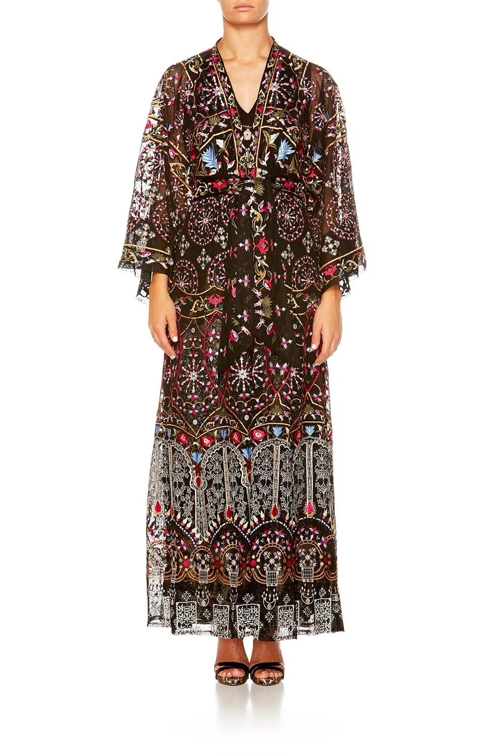 MESH ROBE WITH ELASTIC WAIST BACK CHAMBER OF REFLECTIONS