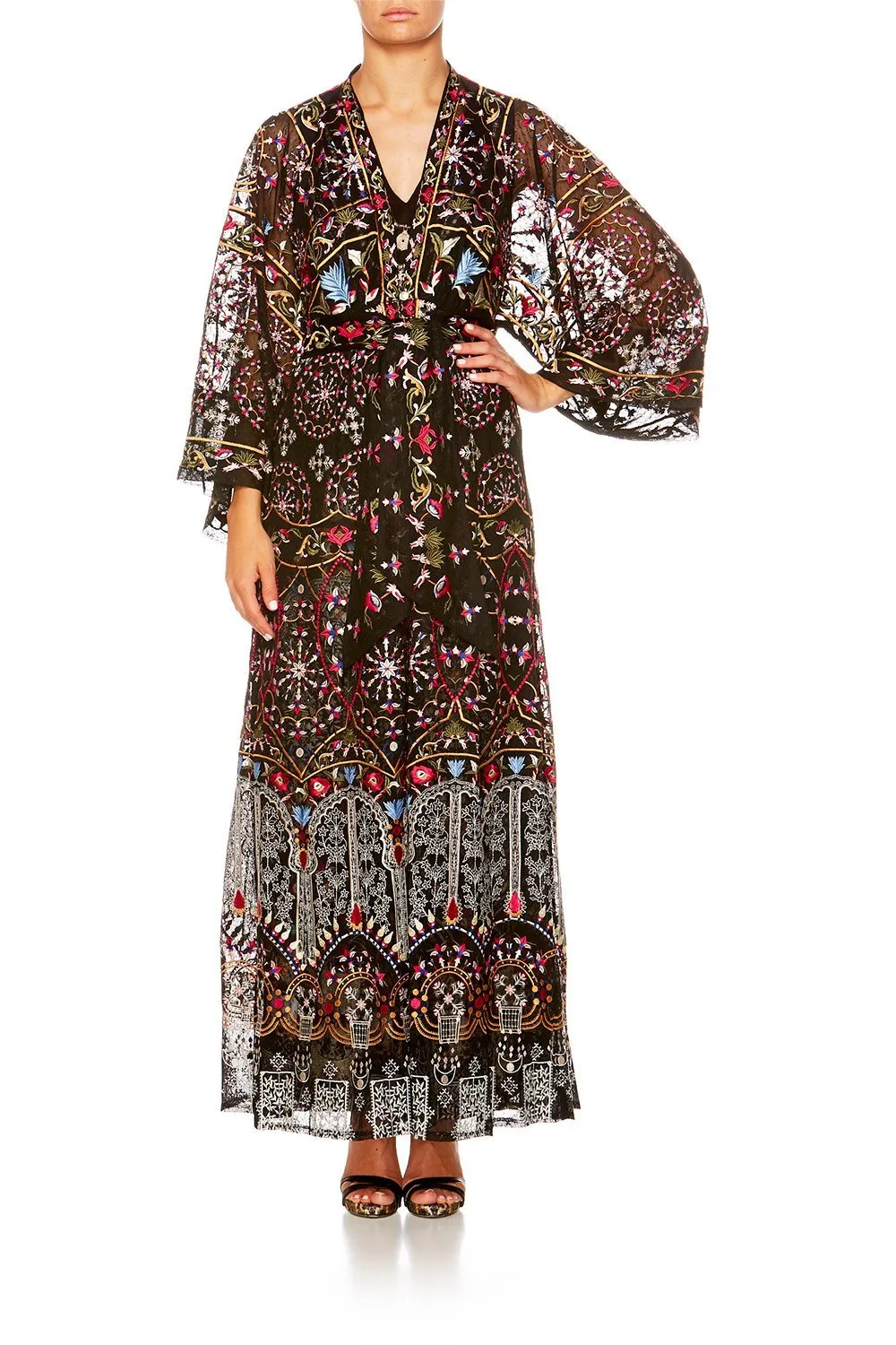 MESH ROBE WITH ELASTIC WAIST BACK CHAMBER OF REFLECTIONS