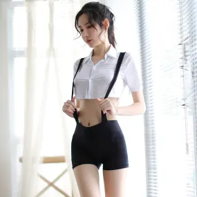 Naughty Suspenders Shorts with Shirt