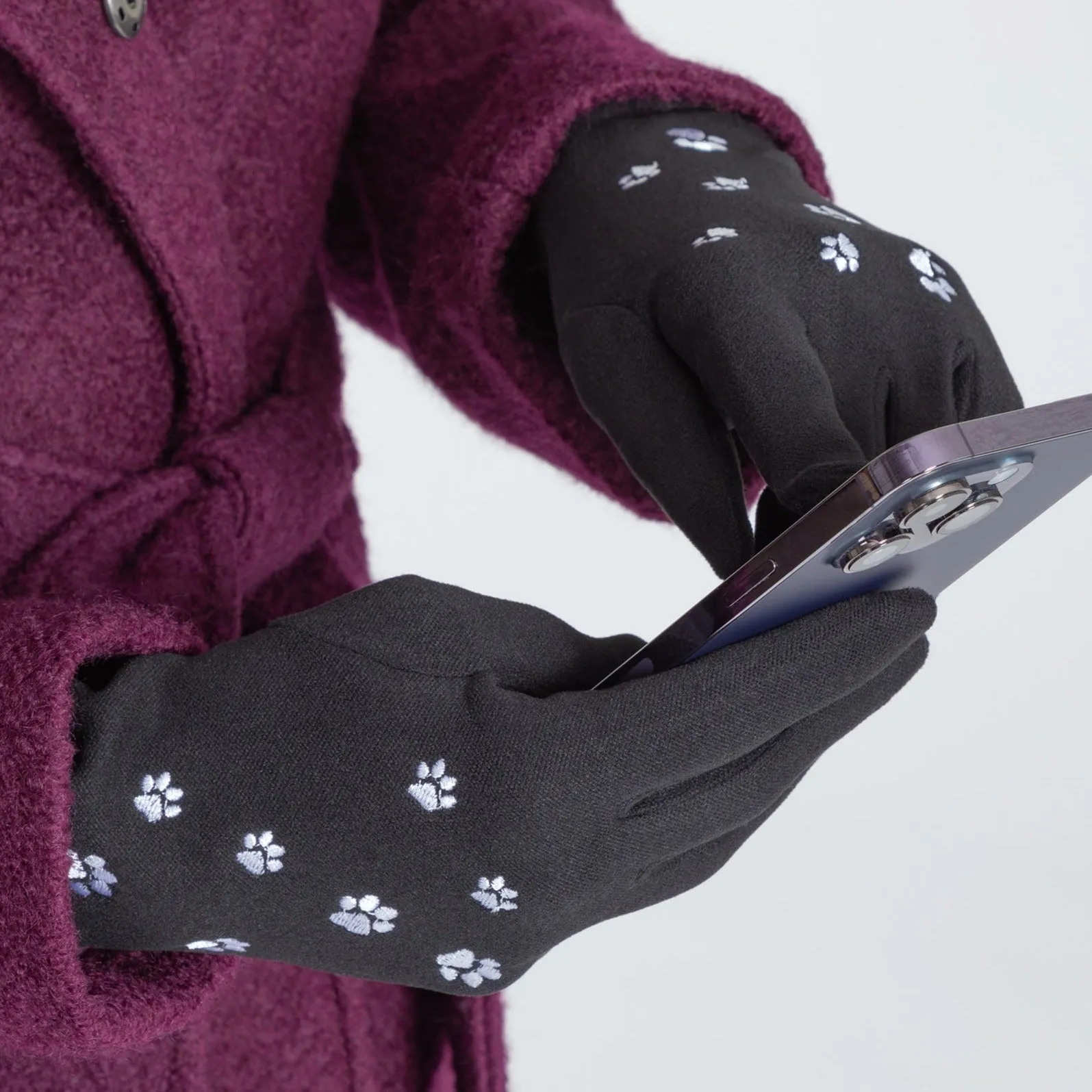 Out & About Paw Print Touch Gloves